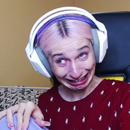 human face person headphones