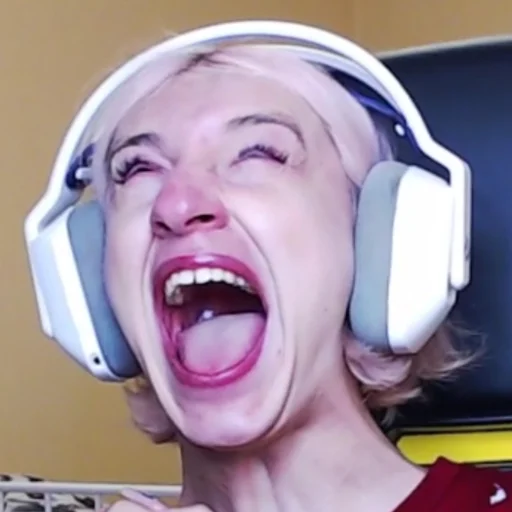 headphones human face smile