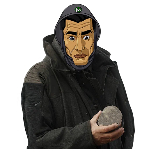 human face cartoon clothing