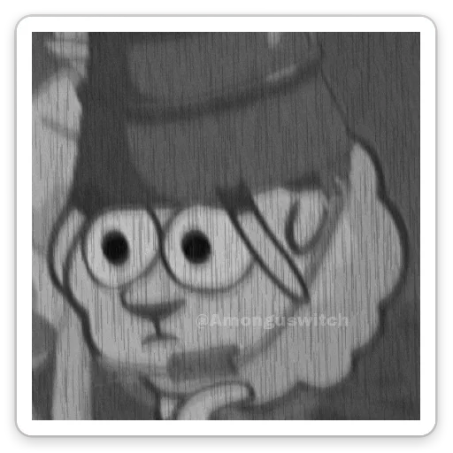 cartoon sketch black and white