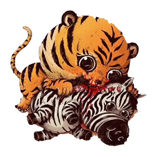 животное мультфильм тигр