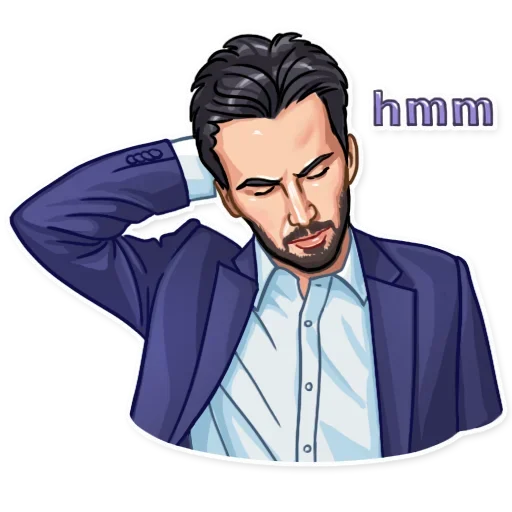 Sticker Keanu_Reeves_Art - 1