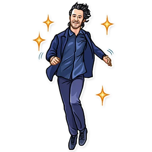 Sticker Keanu_Reeves_Art - 1