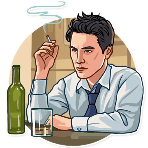 Sticker Keanu_Reeves_Art - 1