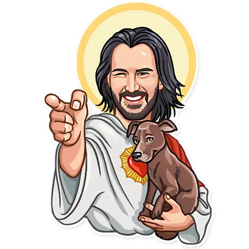 Sticker Keanu_Reeves_Art - 1