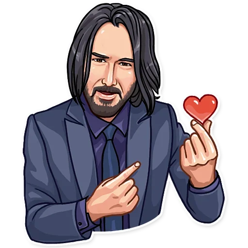 Sticker Keanu_Reeves_Art - 1
