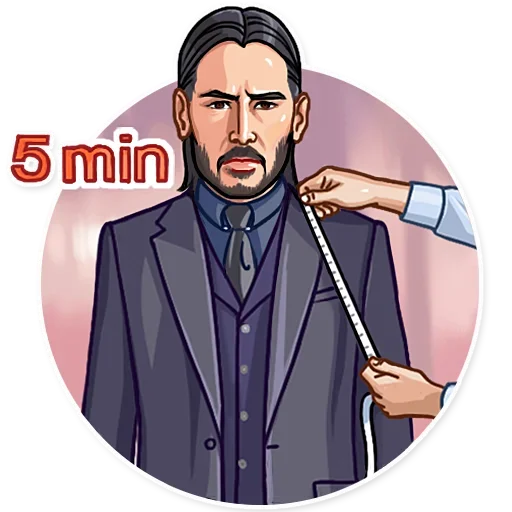 Sticker Keanu_Reeves_Art - 1