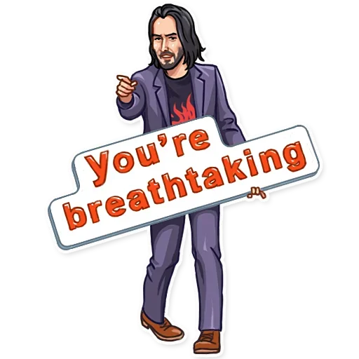 Sticker Keanu_Reeves_Art - 1