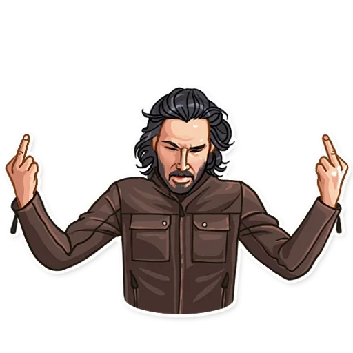 Sticker Keanu_Reeves_Art - 1