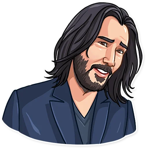 Sticker Keanu_Reeves_Art - 1
