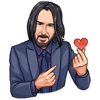 Стикер Keanu Reeves Art - 5