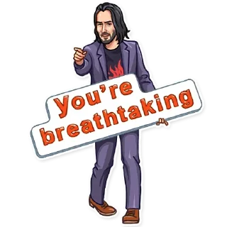 Стикер Keanu Reeves Art - 2