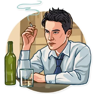 Стикер Keanu Reeves Art - 8