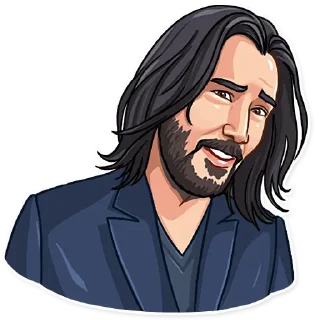 Стикер Keanu Reeves Art - 0
