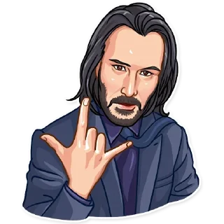 Стикер Keanu Reeves Art - 3