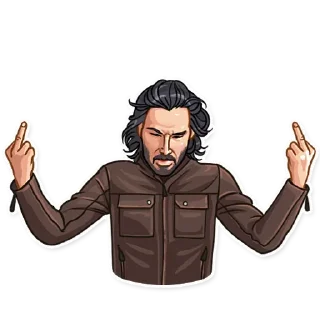Стикер Keanu Reeves Art - 1