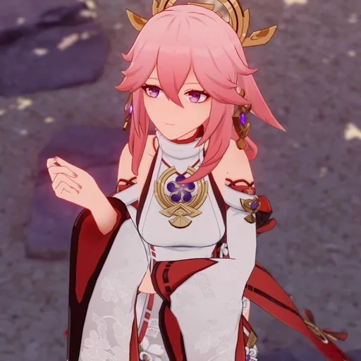 Стикер Яэ Мико шикарна :: @fStikBot - 8