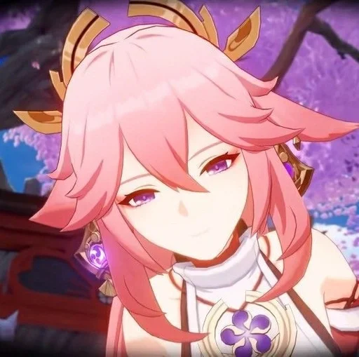 Стикер Яэ Мико шикарна :: @fStikBot - 6