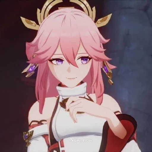 Стикер Яэ Мико шикарна :: @fStikBot - 4