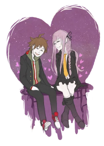 cartoon illustration magenta