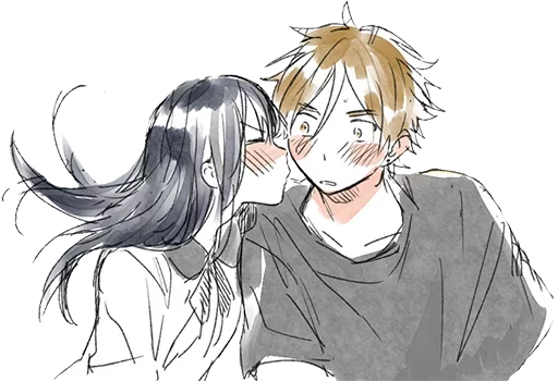 Sticker Anime kiss&cuddle - 11