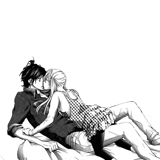 Sticker Anime kiss&cuddle - 1