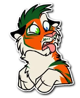 Sticker Kiss a Tiger @stickersb2b - 3