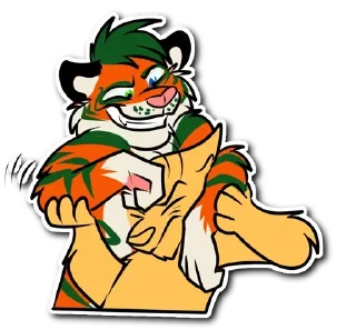 Sticker Kiss a Tiger @stickersb2b - 0