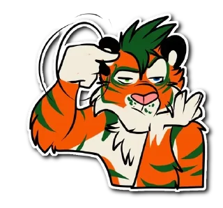 Sticker Kiss a Tiger @stickersb2b - 1