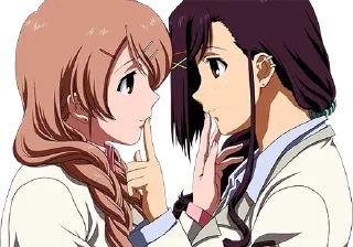 Sticker Anime kiss 💋 @medovoe - 4