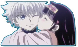 Sticker Anime kiss 💋 @medovoe - 5