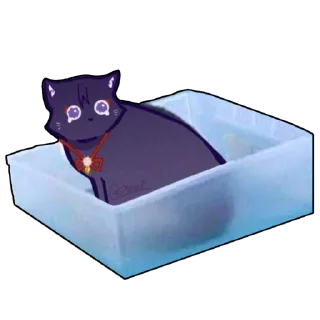 Стикер ♡⁠˖Cat Scaramouche˖⁠♡ by. @genshinstikss - 8