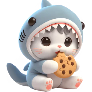 Стикер Пушистые акулы @Nyasticks - 5