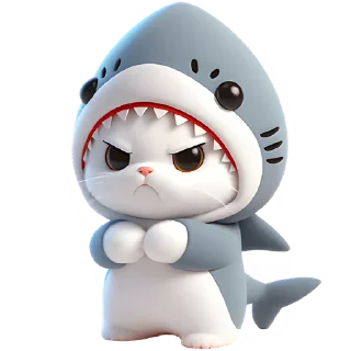 Стикер Пушистые акулы @Nyasticks - 3