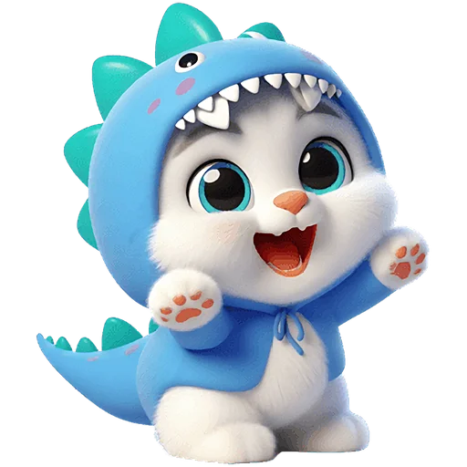 Стикер Kitten_dino_Nyasticks - 1