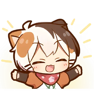 Стикер Котёнок Такамару @Nyasticks - 10