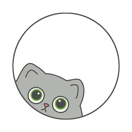 cartoon cat circle