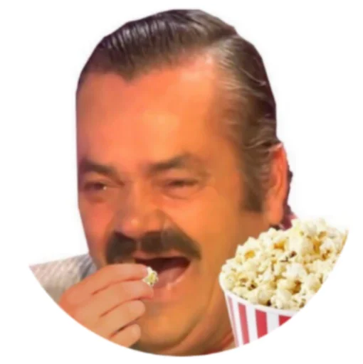 popcorn person human face