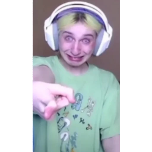 human face person headphones