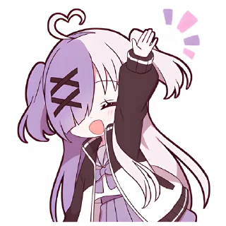 Стикер Чан с косичками @Nyasticks - 2