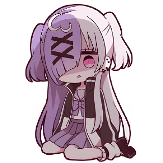 Стикер Чан с косичками @Nyasticks - 7