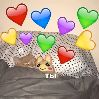 Стикер Коты любви by @offstikbot - 5