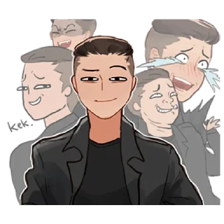 Sticker Коварный парень @nyasticks - 0