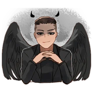 Sticker Коварный парень @nyasticks - 10