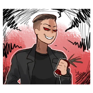 Sticker Коварный парень @nyasticks - 6