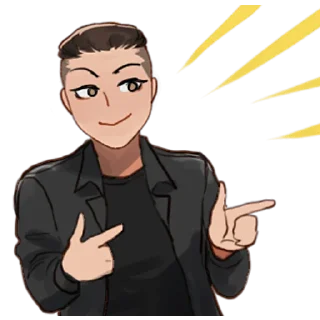 Sticker Коварный парень @nyasticks - 5