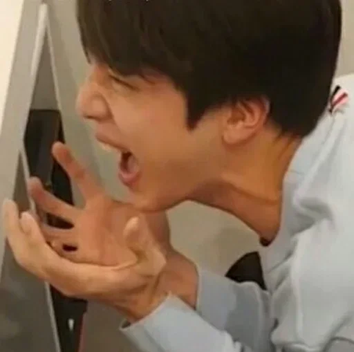 person finger human face