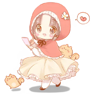 Sticker Красная шапочка @Nyasticks - 4