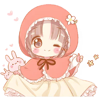 Sticker Красная шапочка @Nyasticks - 10