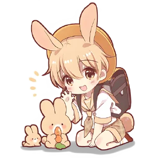 Sticker Кролик-кун @Nyasticks - 11